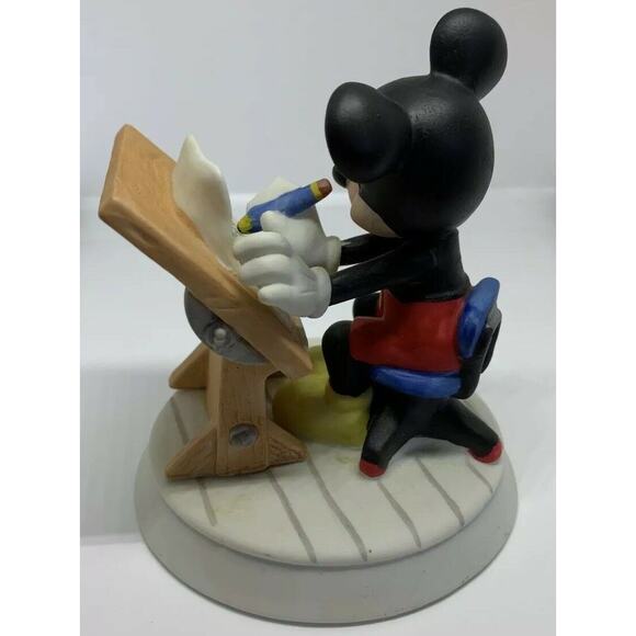 Vintage Mickey Mouse Sketch Artist Disney Figurine Artist drawing Desk - Picture 5 of 10
